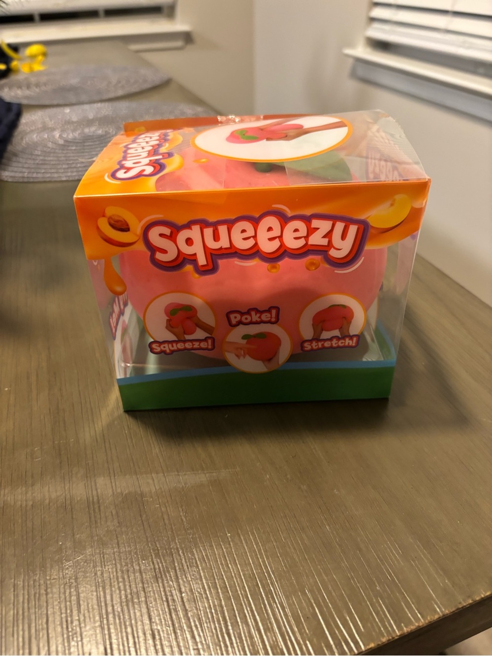Squeezy Pink Squishy Toy in Box